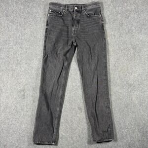 COS Jeans Mens 29x32 (Fits 29x30) Black Straight Leg High Rise Cotton Denim